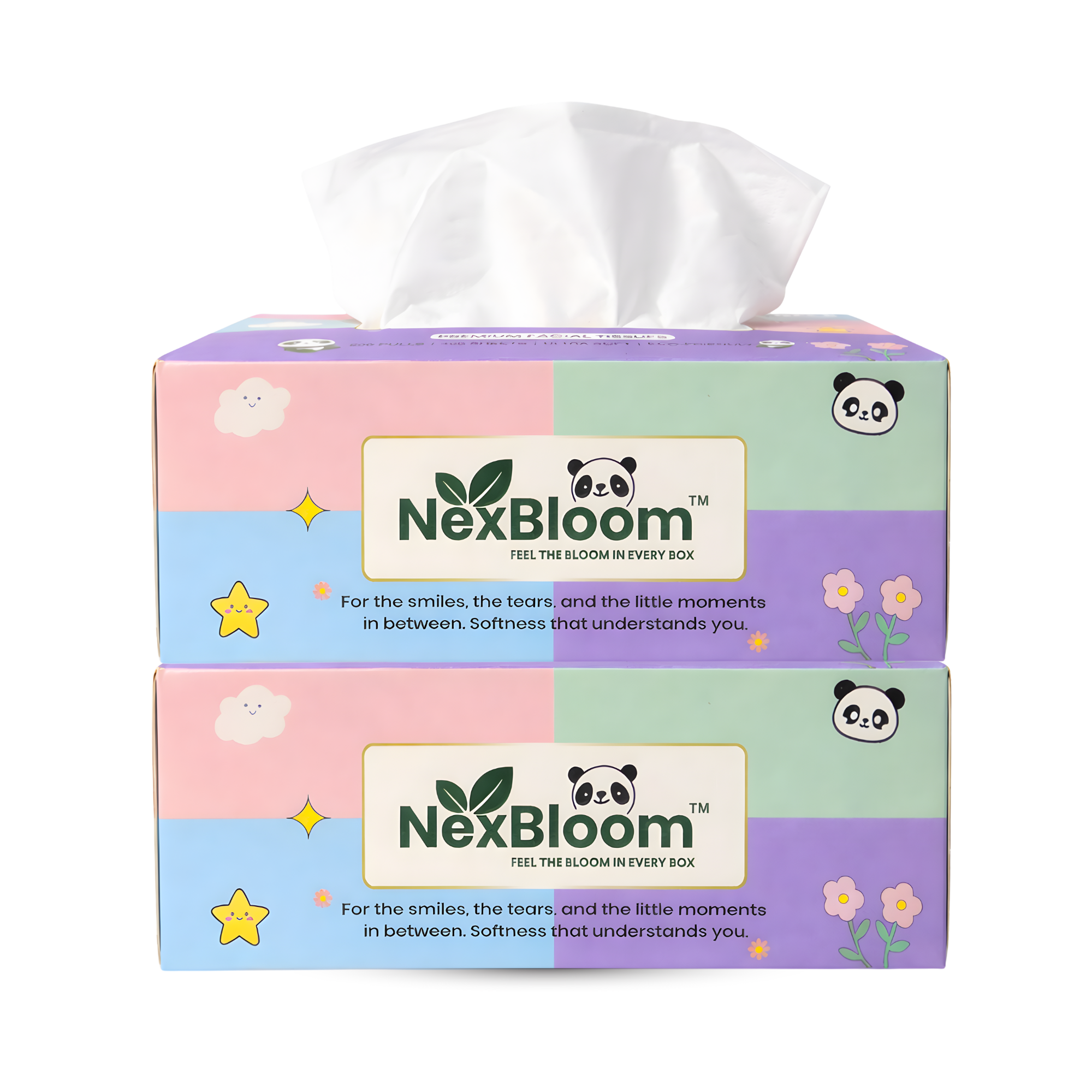 1 NexBloom Premium Face Tissues – 200 Pulls (Pack of 2) - Image 1