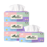 NexBloom Premium Face Tissues – 200 Pulls (Pack of 4)